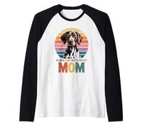 Retro German Shorthaired Pointer Mom GSP Camiseta Manga Raglan