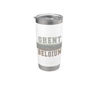 Retro Ghent Bélgica Vaso térmico de acero inoxidable de doble pared