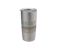 Retro Ghent Bélgica Vaso térmico de acero inoxidable de doble pared