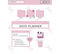 Retro Girl Aesthetic - 2025 Planner - Monthly, Weekly & Daily Organizer: 14 Month Agenda & DAILY HABIT TRACKING - Aesthetic Soft Touch Cover (7.5in x 9.25in)