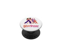 Retro Girl Power Pink Diverse Women Inclusion Groovy 70s PopSockets PopGrip Adhesivo