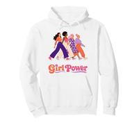 Retro Girl Power Pink Diverse Women Inclusion Groovy 70s Sudadera con Capucha