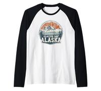 Retro Glacier Alaska Camisa Vintage Scenic National Park Camiseta Manga Raglan