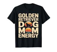 Retro Golden Retriever Dog Mom Energy Camiseta