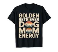 Retro Golden Retriever Dog Mom Energy Camiseta