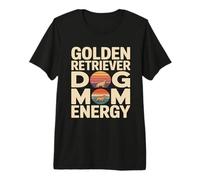 Retro Golden Retriever Dog Mom Energy Camiseta Premium
