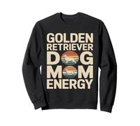 Retro Golden Retriever Dog Mom Energy Sudadera