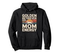 Retro Golden Retriever Dog Mom Energy Sudadera con Capucha