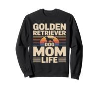 Retro Golden Retriever Dog Mom Life Sudadera