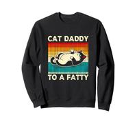 Retro, Gordo, Gordo, papá, Gato Perezoso, papá de una Mascota Gorda, Humor Sudadera