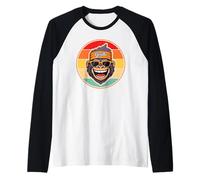 Retro Gorilla Gym Workout Train Like a Beast Powerlifting Camiseta Manga Raglan