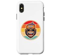 Retro Gorilla Gym Workout Train Like a Beast Powerlifting Carcasa para iPhone X/XS