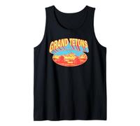 Retro Grand Tetons National Park Vintage Style 80s Camiseta sin Mangas