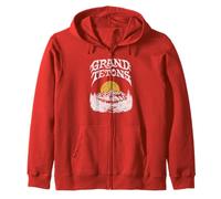Retro Grand Tetons National Park Vintage Style 80s Sudadera con Capucha