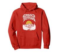 Retro Grand Tetons National Park Vintage Style 80s Sudadera con Capucha