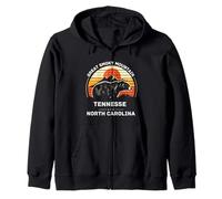 Retro Grandes Montañas Humeantes Parque Nacional Naturaleza Amante Sudadera con Capucha