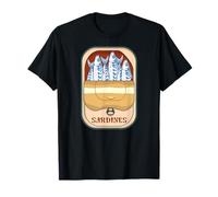 Retro Graphic Sardines Tinned Fish for Men and Women Camiseta