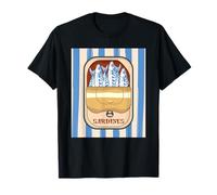 Retro Graphic Sardines Tinned Fish for Men and Women Camiseta