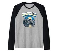 Retro Great Smoky Mountains National Park Vintage Smokies Camiseta Manga Raglan