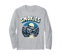 Retro Great Smoky Mountains National Park Vintage Smokies Manga Larga
