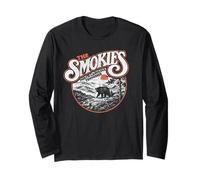 Retro Great Smoky Mountains National Park Vintage Smokies Manga Larga