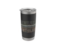 Retro Grindelwald Suiza Vaso térmico de acero inoxidable de doble pared