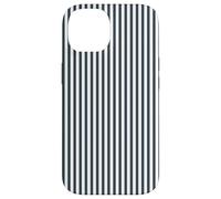 Retro Gris Blanco Rayas Simple Estética Carcasa para iPhone 14