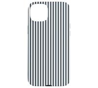 Retro Gris Blanco Rayas Simple Estética Carcasa para iPhone 15 Plus