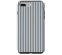 Retro Gris Blanco Rayas Simple Estética Carcasa para iPhone 7 Plus/8 Plus