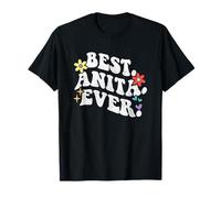 Retro Groovy Best ANITA Ever First Name Día de la Madre Niña Camiseta