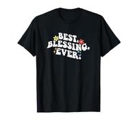 Retro Groovy Best Blessing Ever First Name Día de la Madre Niña Camiseta