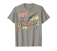 Retro Groovy Flower Medication Aide out Here Crushin 'It LPN Camiseta