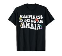 Retro Groovy Happiness es un Amaia Camiseta gráfica económica