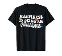 Retro Groovy Happiness es un Ariadna Camiseta gráfica económica
