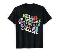 Retro Groovy Hola, soy increíble, pero puedes llamarme Calliope Camiseta