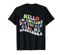 Retro Groovy Hola, soy increíble, pero puedes llamarme Cassandra Camiseta