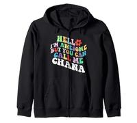 Retro Groovy Hola, Soy increíble, Pero Puedes llamarme Chana Sudadera con Capucha