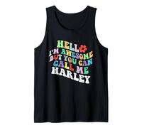 Retro Groovy Hola, Soy increíble, Pero Puedes llamarme Harley Camiseta sin Mangas