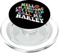Retro Groovy Hola, Soy increíble, Pero Puedes llamarme Harley PopSockets PopGrip para MagSafe