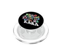 Retro Groovy Hola, Soy increíble, Pero Puedes llamarme Kara PopSockets PopGrip para MagSafe