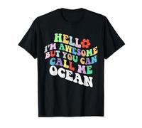 Retro Groovy Hola, soy increíble, pero puedes llamarme Ocean Camiseta