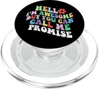 Retro Groovy Hola, Soy increíble, Pero Puedes llamarme Promise PopSockets PopGrip para MagSafe