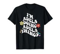 Retro Groovy Im Adela Doing Adela Things Funny Día de la Madre Camiseta