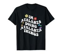 Retro Groovy Im Atalanta Haciendo Atalanta Cosas Divertidas Camiseta gráfica económica