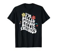Retro Groovy Im Billie Doing Billie Things Divertido Día de la Madre Camiseta gráfica económica
