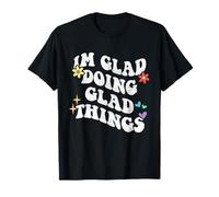 Retro Groovy Im Glad Doing Glad Things Funny Día de la Madre Camiseta