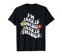 Retro Groovy Im Jackie Haciendo Jackie Cosas Divertidas Madre Camiseta gráfica económica