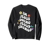 Retro Groovy Im Jesus Doing Jesus Things Funny Día de la Madre Sudadera