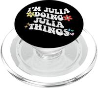 Retro Groovy Im Julia Doing Julia Things Funny Día de la Madre PopSockets PopGrip para MagSafe