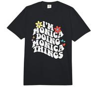 Retro Groovy Im Monica Doing Monica Things Funny Día de la Madre Comfort Colors Adult Heavyweight T-Shirt